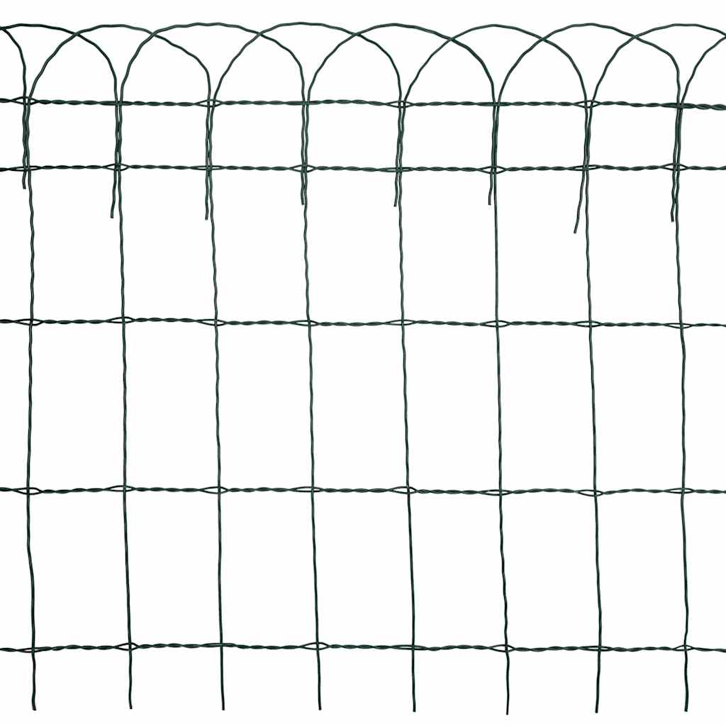 Garden Border Fence Powder-coated Iron 10x0.65 m