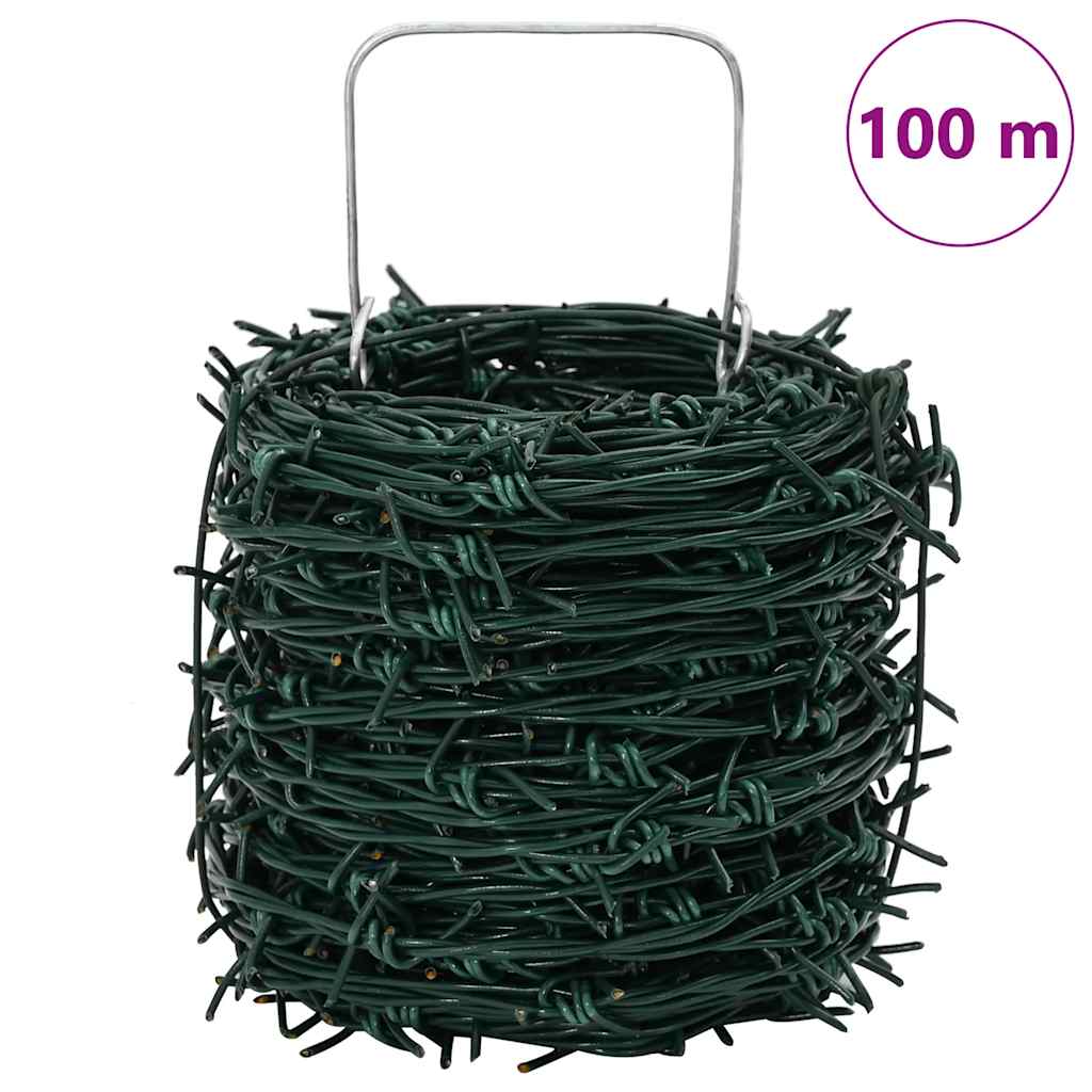 Barbed Wire Entanglement Wire Green Wire Roll 100 m