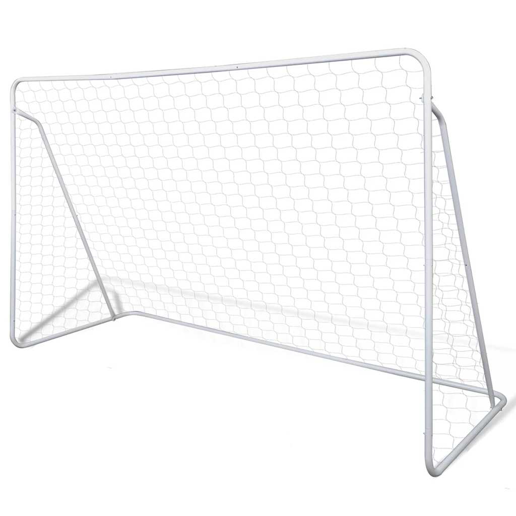 Soccer Goal Post Net Set Steel 240 x 90 x 150 cm High-quality