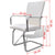 Cantilever Dining Chairs 4 pcs White Faux Leather