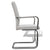 Cantilever Dining Chairs 6 pcs White Faux Leather