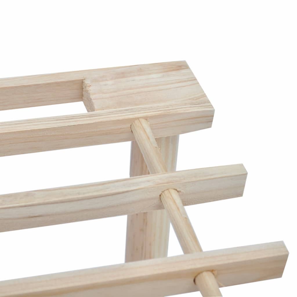 3-Tier Shoe Racks 2 pcs Solid Fir Wood