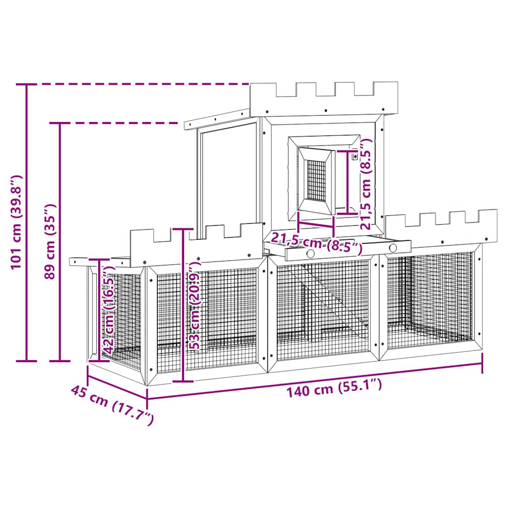 Outdoor Large Rabbit Hutch House Pet Cage Single House