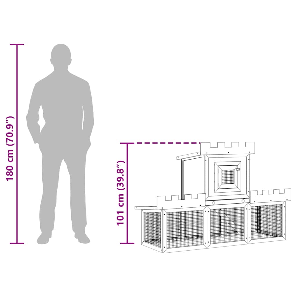 Outdoor Large Rabbit Hutch House Pet Cage Single House
