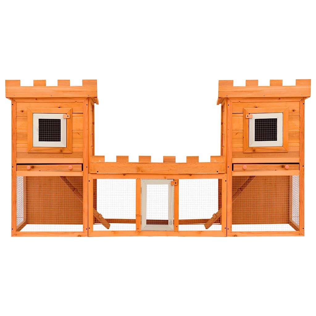 Outdoor Large Rabbit Hutch House Pet Cage Double House