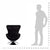 Armchair with Egg Shape Black