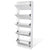 White Wooden Shoe Cabinet with 5 Compartments