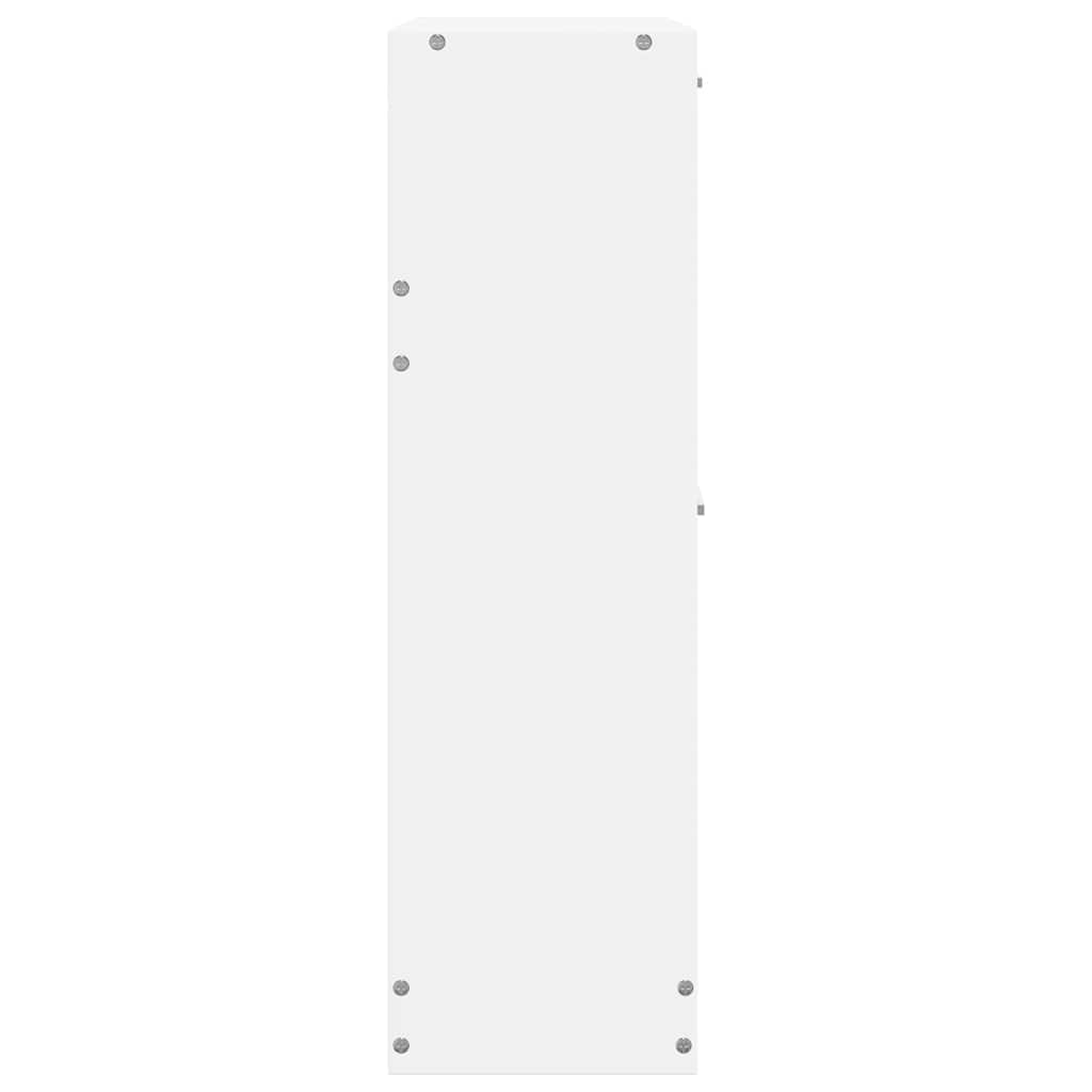 Shoe Cabinet with 2 Compartments Wooden White