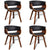 Dining Chairs 4 pcs Bent Wood and Faux Leather