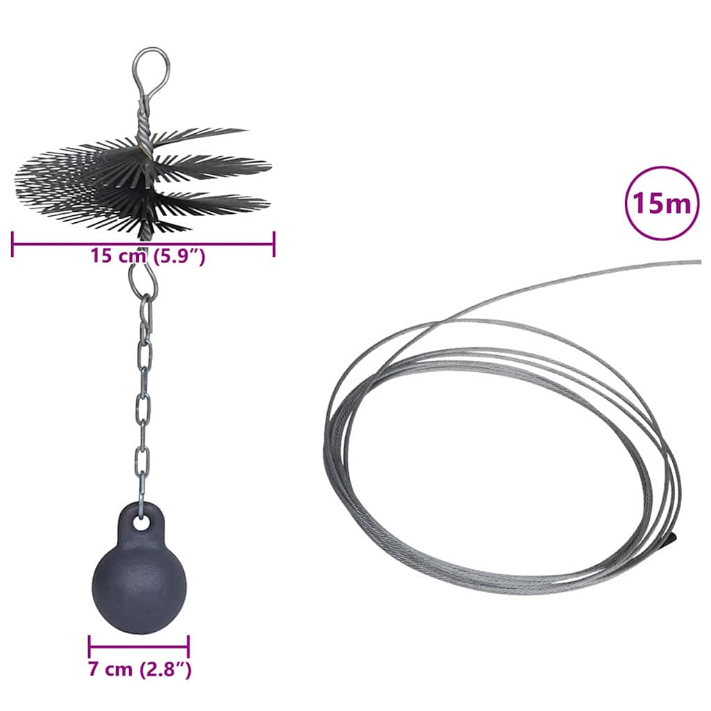 Round Chimney Cleaning Brush Dia. 15 cm