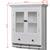 Wooden Kitchen Wall Cabinet with Glass Door White