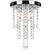White Metal Ceiling Lamp with Crystal Beads