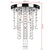 White Metal Ceiling Lamp with Crystal Beads