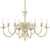 Antique White Metal Chandelier 8 x E14 Bulbs