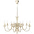 Antique White Metal Chandelier 8 x E14 Bulbs