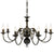 Antique Black Metal Chandelier 8 x E14 Bulbs