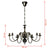 Antique Black Metal Chandelier 8 x E14 Bulbs