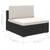6 Piece Garden Lounge Set with Cushions Poly Rattan Black