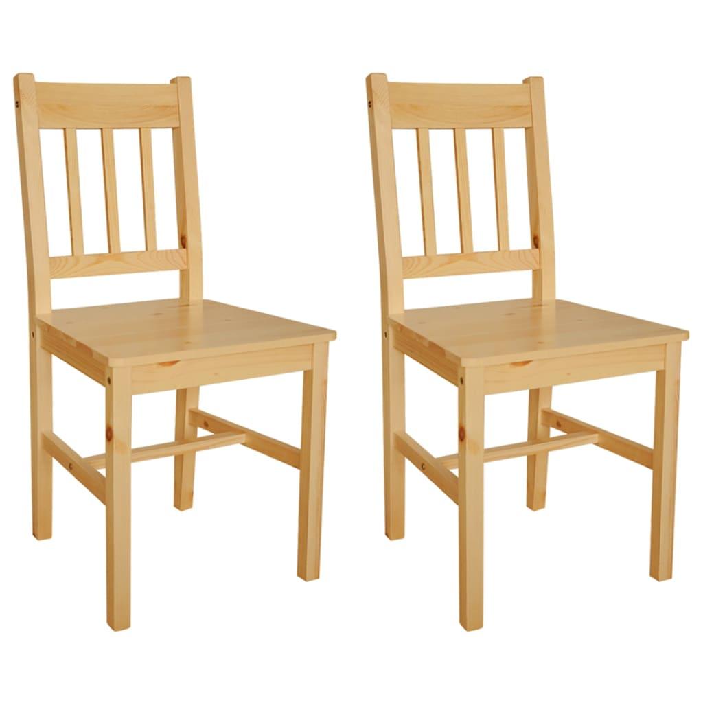 Dining Chairs 2 pcs Pinewood