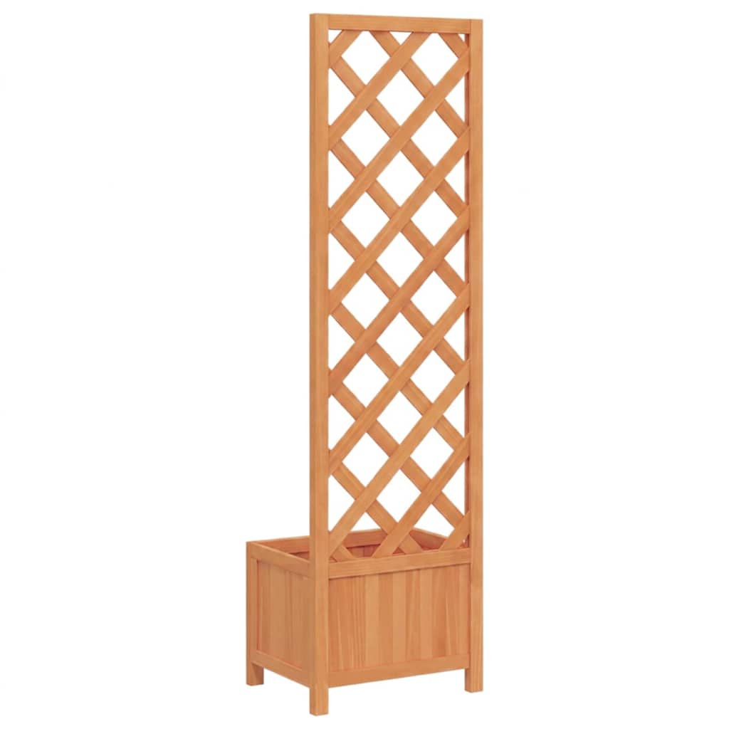 Planter with Trellis 40x30x135 cm Solid Wood Fir