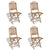 5 Piece Folding Outdoor Dining Set Bamboo