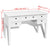 White Writing Desk with 5 Drawers
