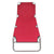 Folding Sun Lounger Powder-coated Steel Red
