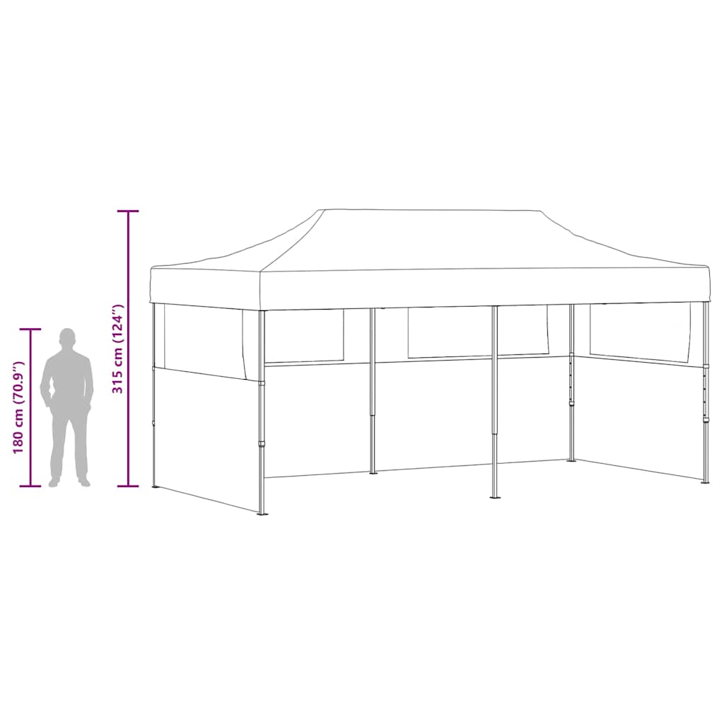 Cream Foldable Pop-up Party Tent 3 x 6 m