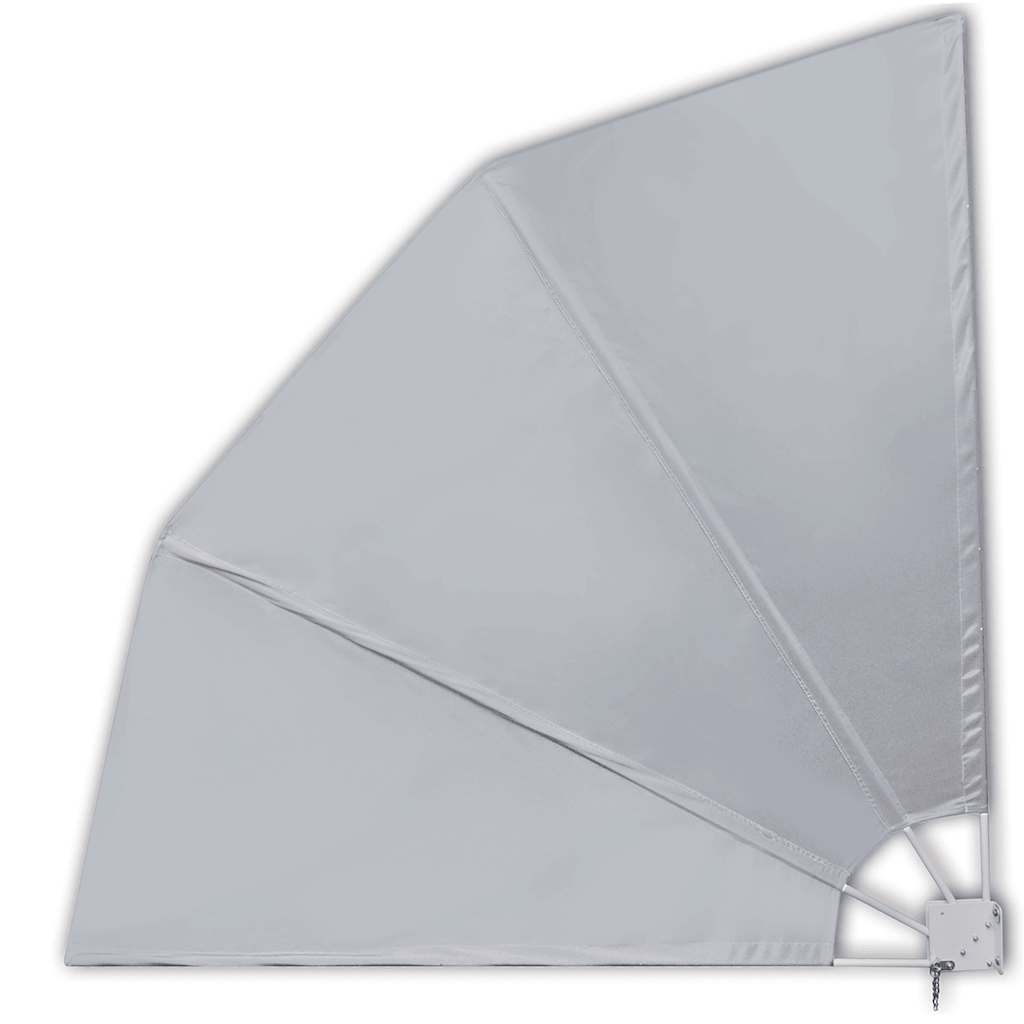 Collapsible Balcony Side Awning Grey 210x210 cm