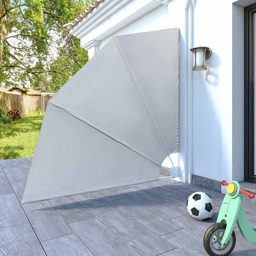 Collapsible Balcony Side Awning Grey 210x210 cm
