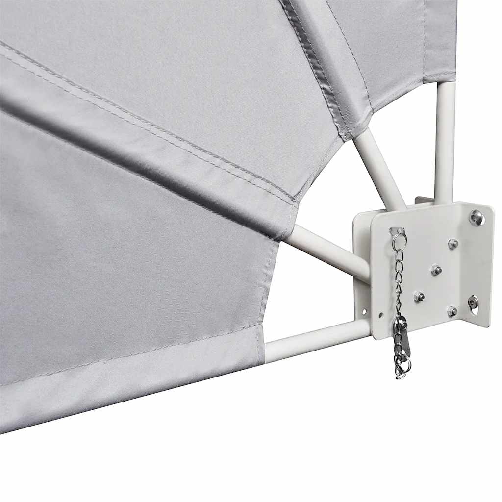 Collapsible Balcony Side Awning Grey 140x140 cm