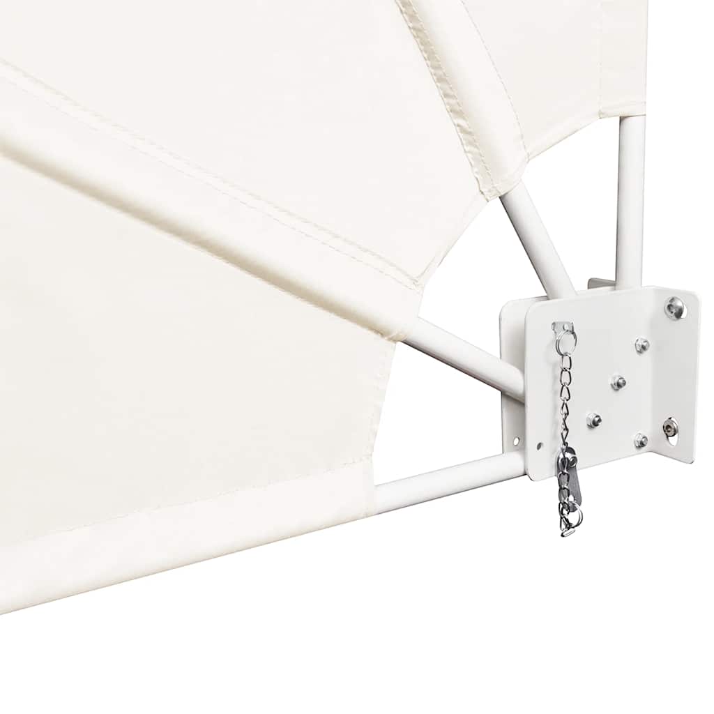 Collapsible Balcony Side Awning Cream 210x210 cm