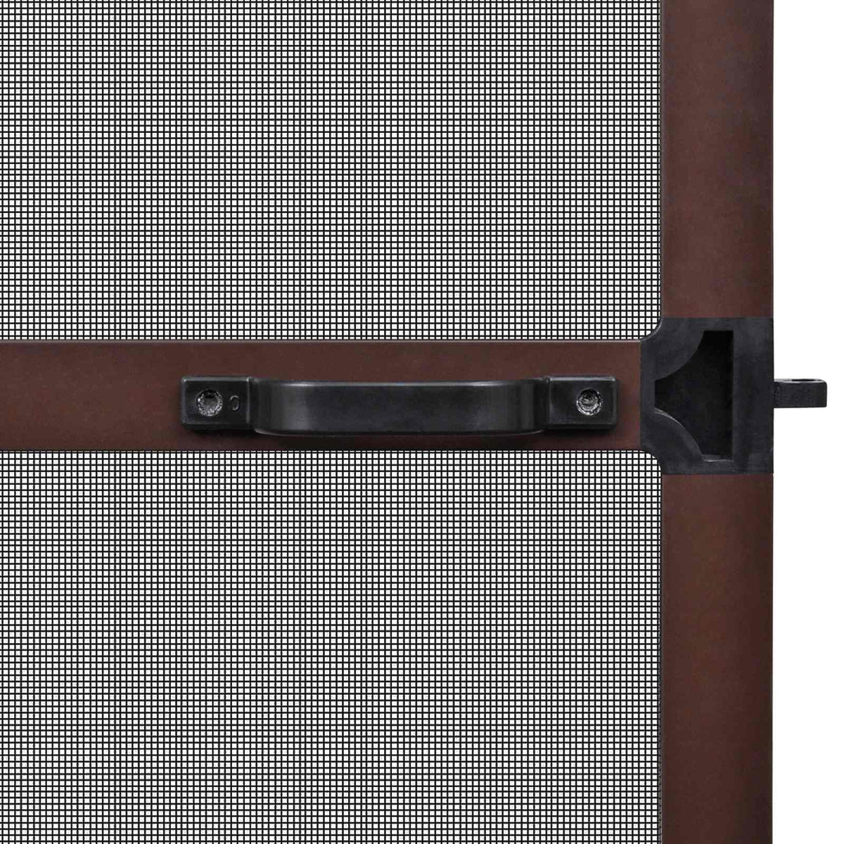 Hinged Insect Screen Manual Brown and Black 100 x 215 cm