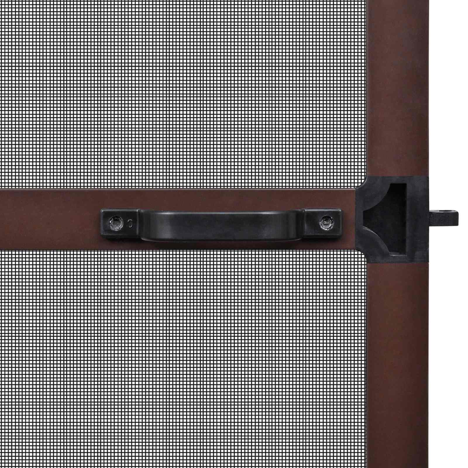 Hinged Insect Screen Manual Brown and Black 100 x 215 cm