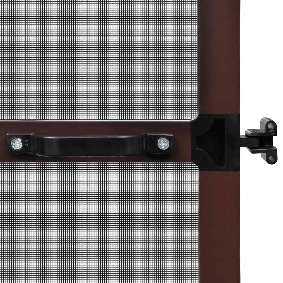 Hinged Insect Screen Manual Brown and Black 100 x 215 cm