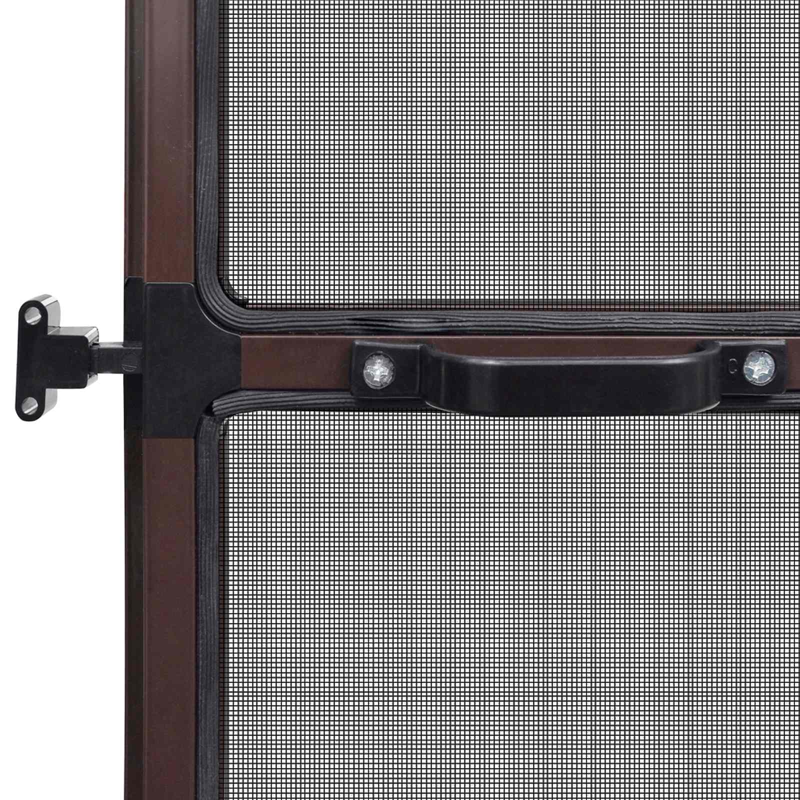 Hinged Insect Screen Manual Brown and Black 100 x 215 cm