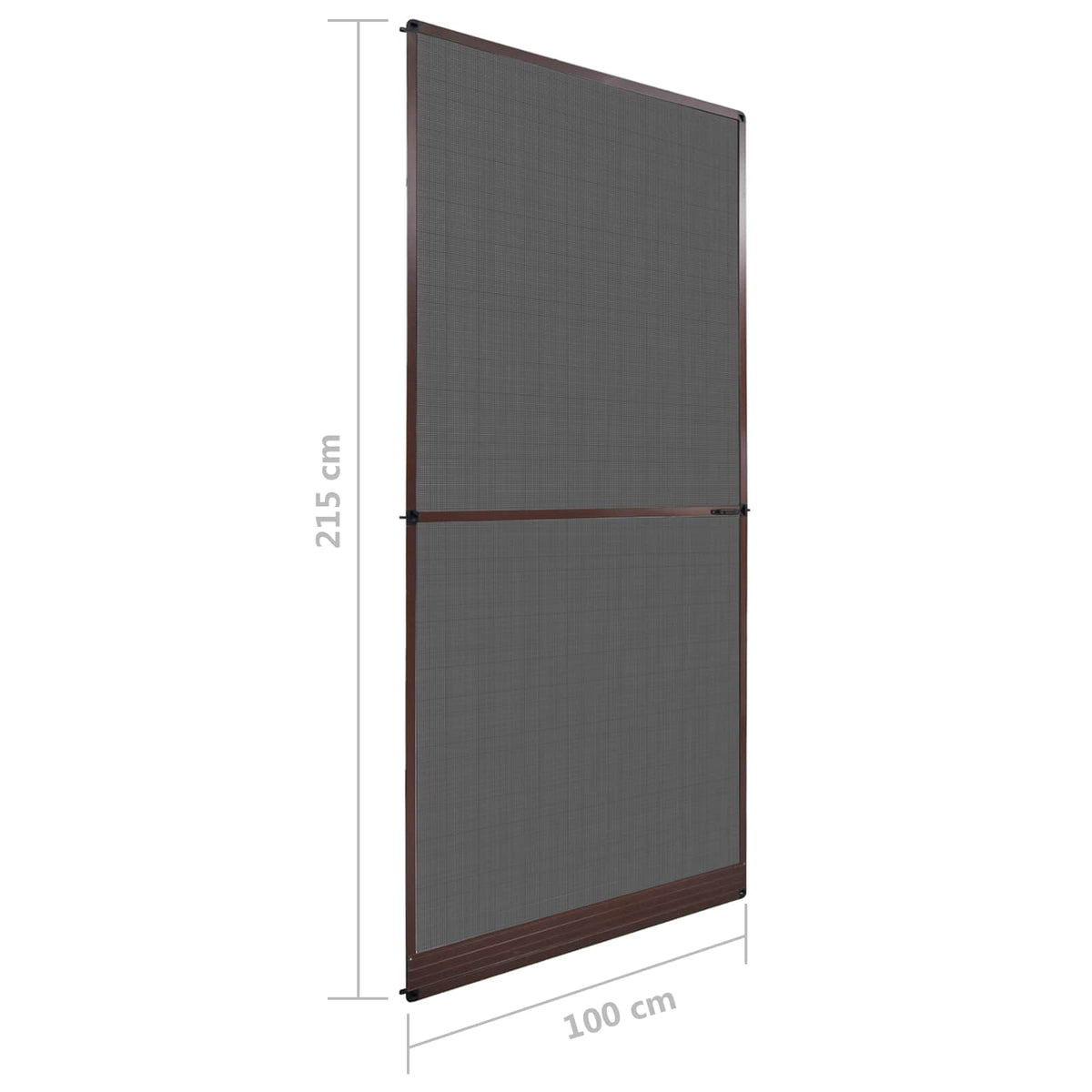 Hinged Insect Screen Manual Brown and Black 100 x 215 cm