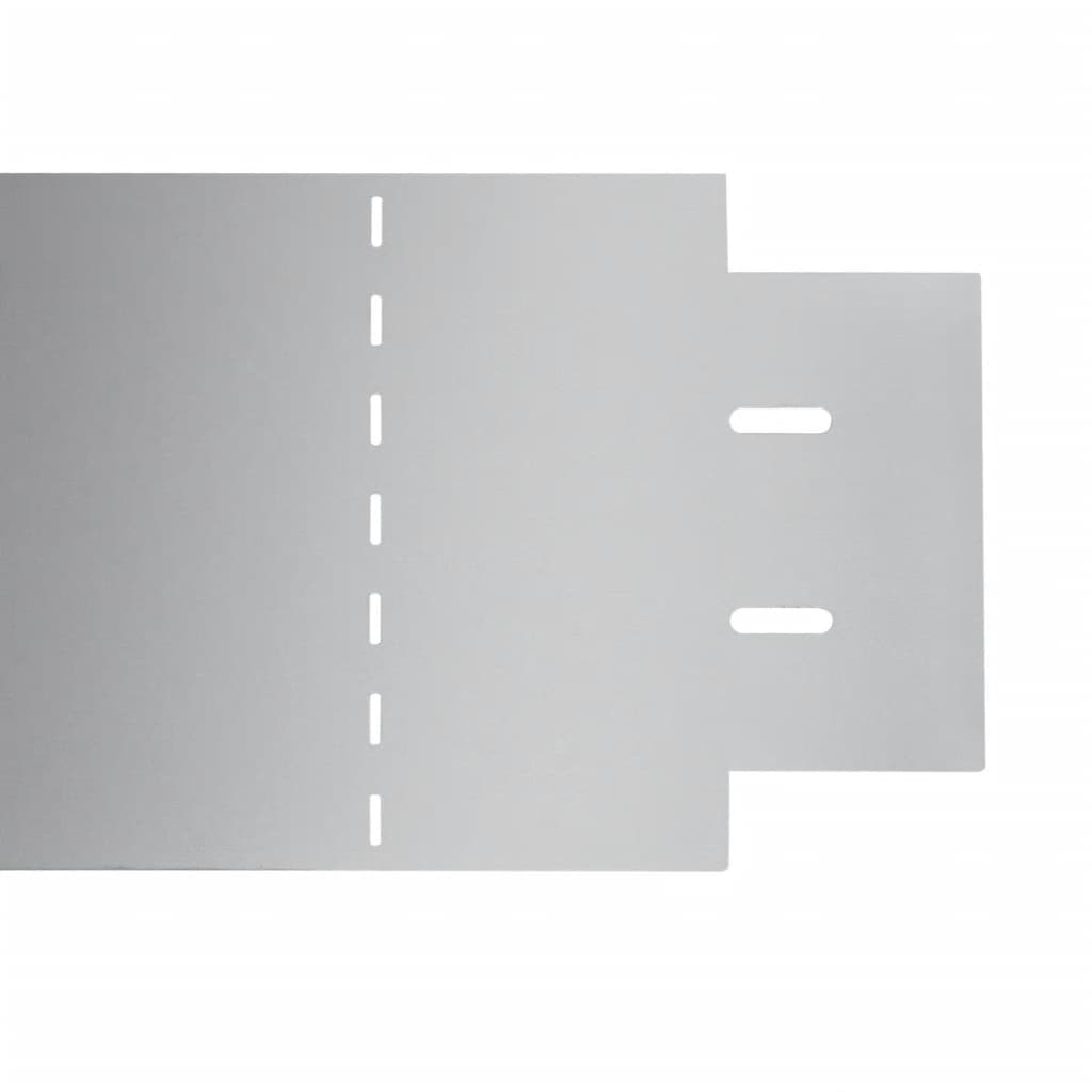 Set of 5 Flexible Lawn Fence Galvanised Steel 100 x 14 cm