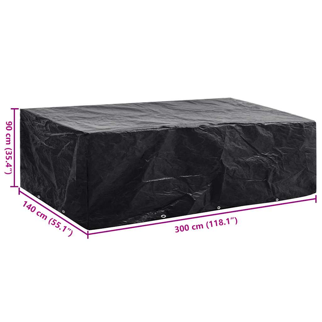 Garden Furniture Cover 8 Eyelets 300x140x90 cm