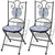 3 Piece Bistro Set Ceramic Tile Blue and White