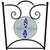 3 Piece Bistro Set Ceramic Tile Blue and White