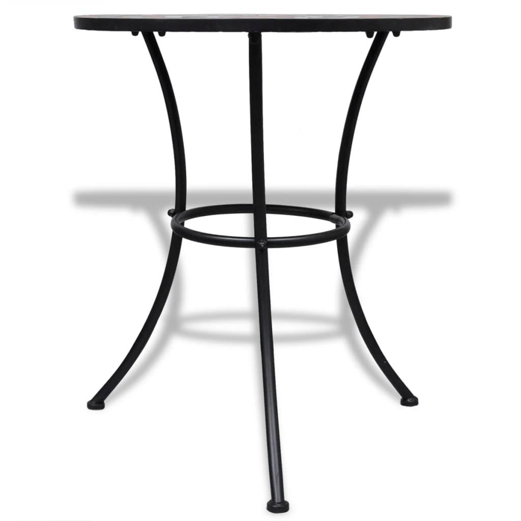 3 Piece Bistro Set Ceramic Tile Terracotta and White