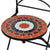 3 Piece Bistro Set Ceramic Tile Terracotta and White