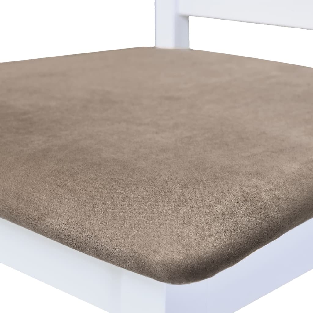 Bar Chairs 2 pcs White Fabric