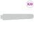 Set of 20 Flexible Lawn Fence Galvanised Steel 100 x 14 cm