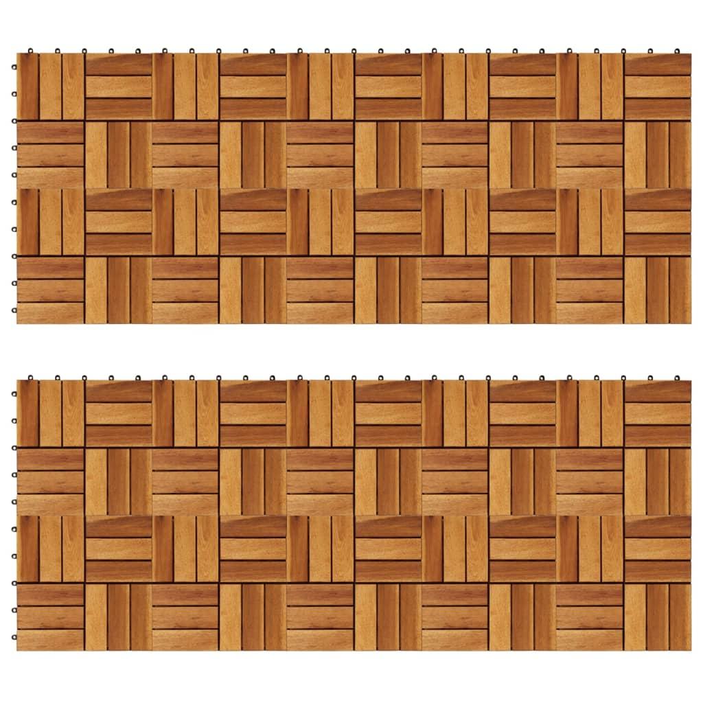 Decking Tiles 30 x 30 cm Acacia Set of 20