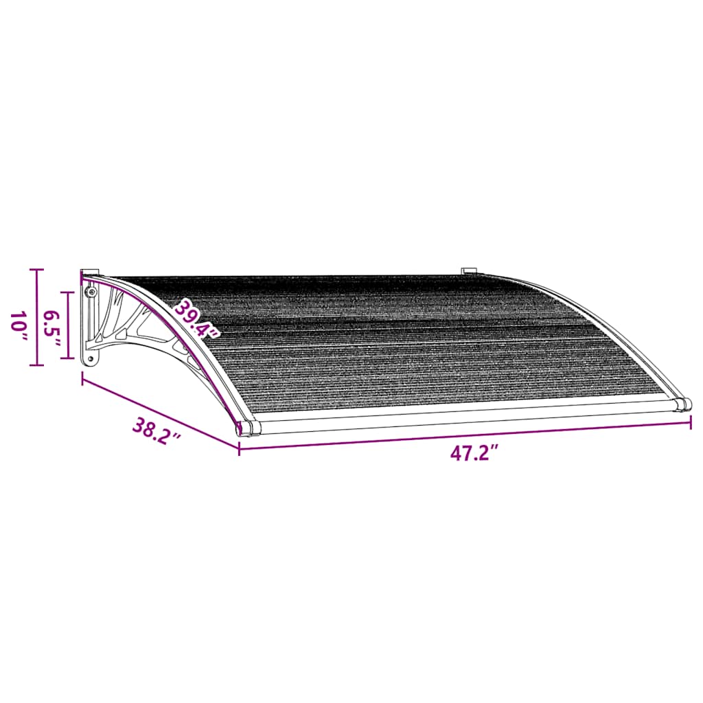 Door Canopy 120 x 100 cm PC