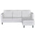 Sectional Sofa 3-Seater Artificial Leather White