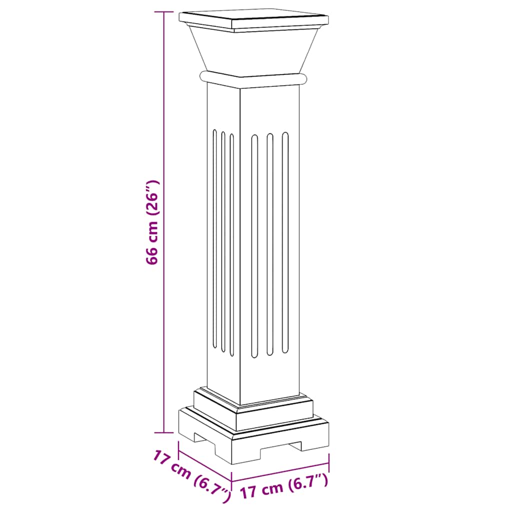 Classic Square Pillar Plant Stand MDF