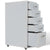 File Cabinet with 5 Drawers Grey 68.5 cm Steel